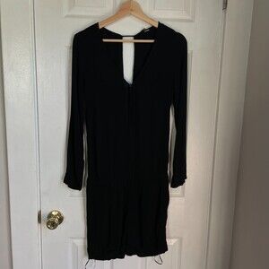 NWT Monrow black long sleeve romper jumpsuit